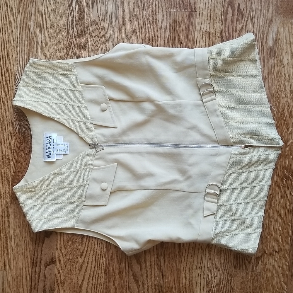 (12) Mascara Vintage Canadian Made Vest ❤ Zip Up ❤ Rayon Blend